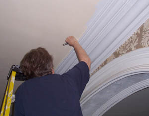 We were able to get samples of the originalo ceiling color and paint it accordingly