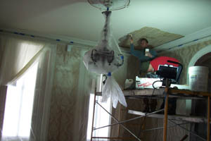 Plaster in the parlor